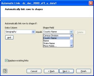 Visio_automatically_link_data Automatically link data to MapShapes in Visio 2007