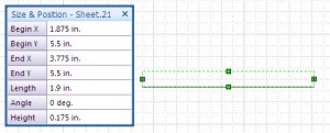 Line with height Enter height of .175"